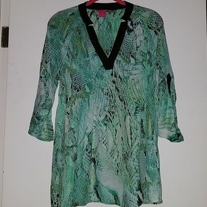 SUNNY LEIGH Snakeskin tunic